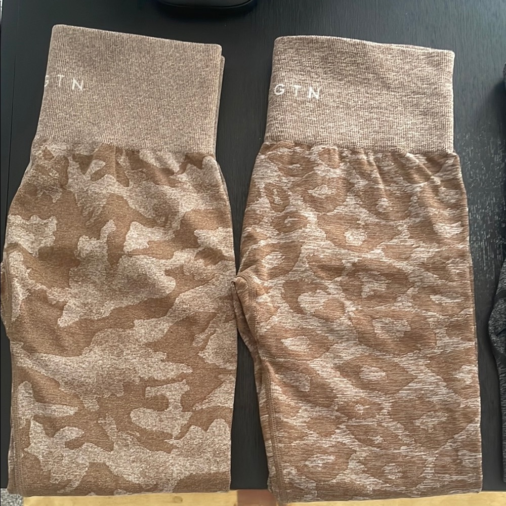 NVGTN M Tan Animal Print Leggings